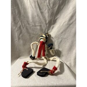 Snowman Shelf Sitter Stuffed Figurine With Dangling Legs Christmas Holiday Decor